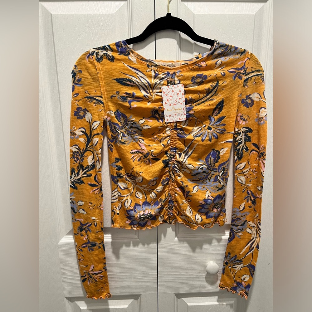NWT Free People Dreamed Of You Tee - Honey Combo - Picture 4 of 6